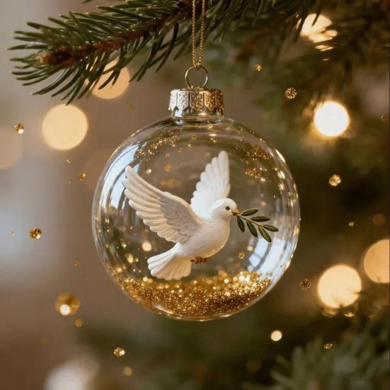 Птицы 2D Акриловые Рождественские Украшения Декоративные Фигурки Диких Животных Морская Тематика Тематический Декор Подарок для Любителей Природы Праздничные Украшения