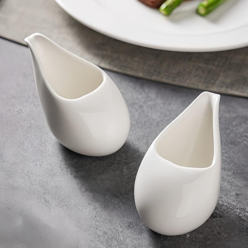 Креативные керамические мини-молочники для кофе с ручкой, молочная чашка, молочник, ресторанные соусники, чисто белые