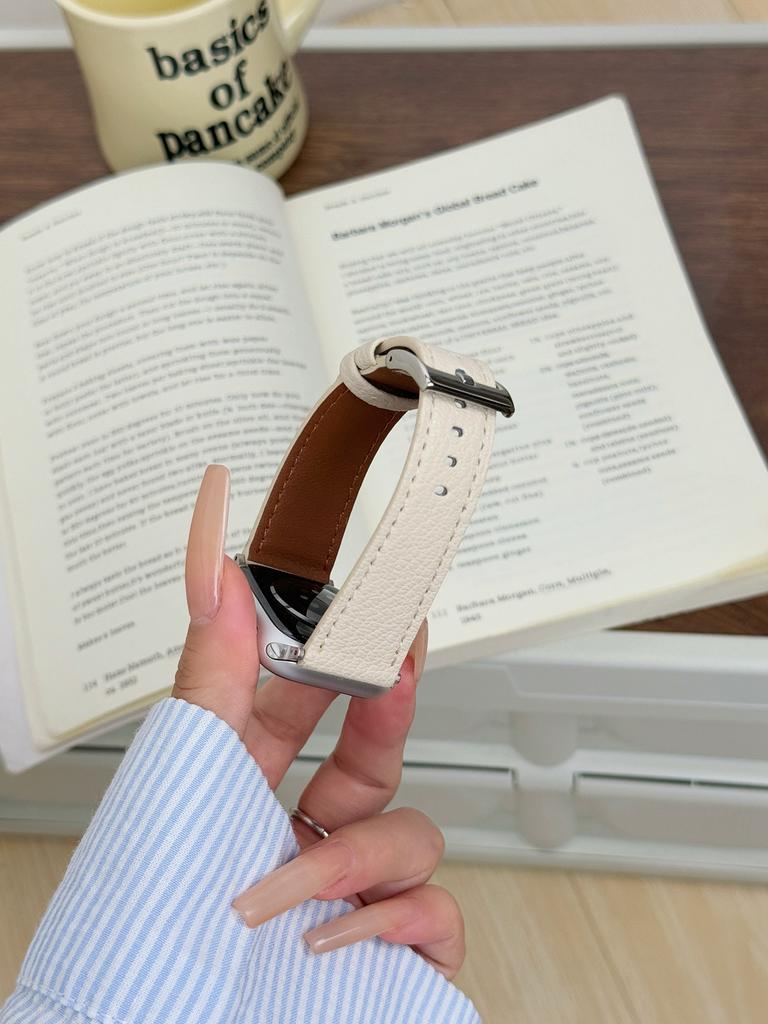 Красивая петля из кожи Наты Correa Для ремешка Apple Watch Серия 11/10/9/8/7/6/5/4/3/2/1 38мм 40мм 41мм 42мм 44мм 45мм 46мм 49мм Ремешок