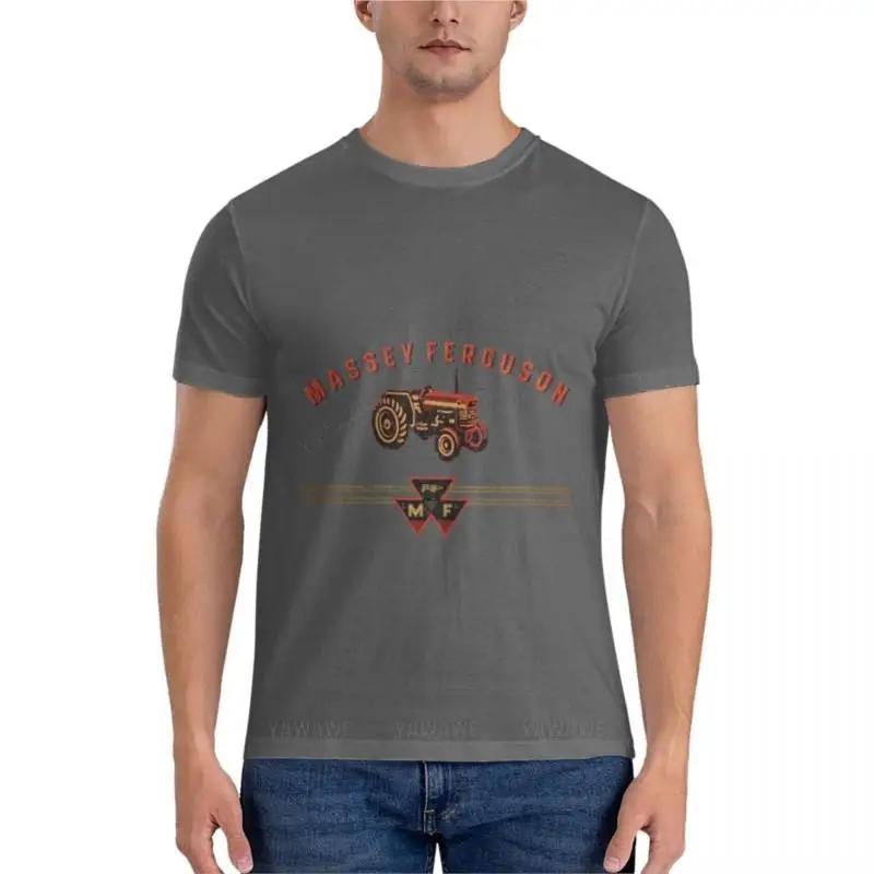 Massey Ferguson Tractors Essential T-Shirt Black T-shirts for Men Short Sleeve Tee T-shirts for Men Cotton