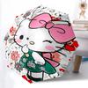 1pc Hello Kitty Floral Print Automatic Opening Folding Umbrella with 8-Rib Iron Frame - Perfect for Outdoor Use, Festive Gifts, Travel, Daily Use, and