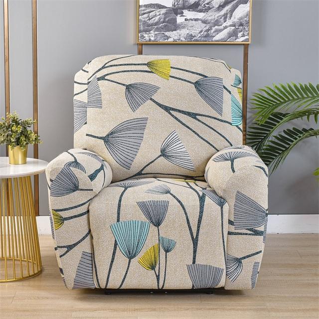 High Stretch Recliner Chair Covers Protector Leather Living Room Recliner Chair Soft Anti -Slip Recliner Chair Slipcover For Home