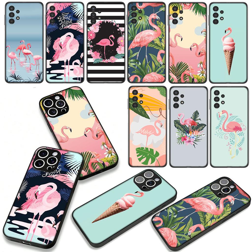 Flamingo Phone Cover Case for Apple iPhone 16 15 14 Plus 13 12 Mini 17 Pro Max + 16E Air 16+ ProMax Casing