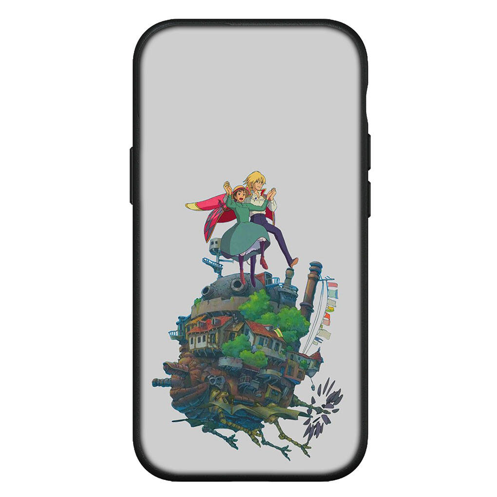 Чехол для iPhone 17 16 15 Xiaomi Poco Redmi Note 14 13 12 Pro 16e Samsung Galaxy S25 S24 S23 OPPO Huawei Мультяшный Ходячий замок Хоула Чехол для телефона