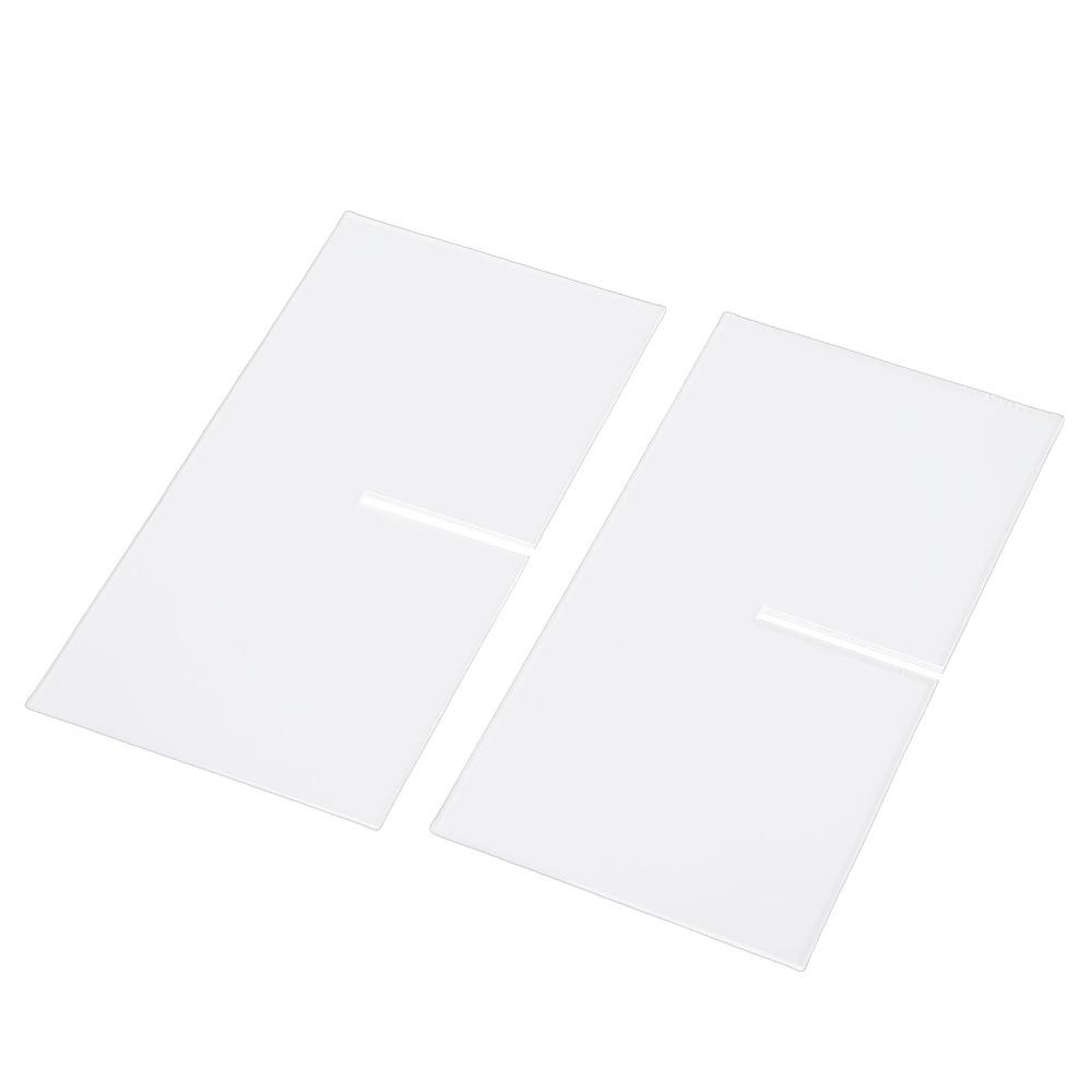 1set Portable Size Acrylic Book Stand Clear Acrylic Material Desktop Reading Rack Office Display