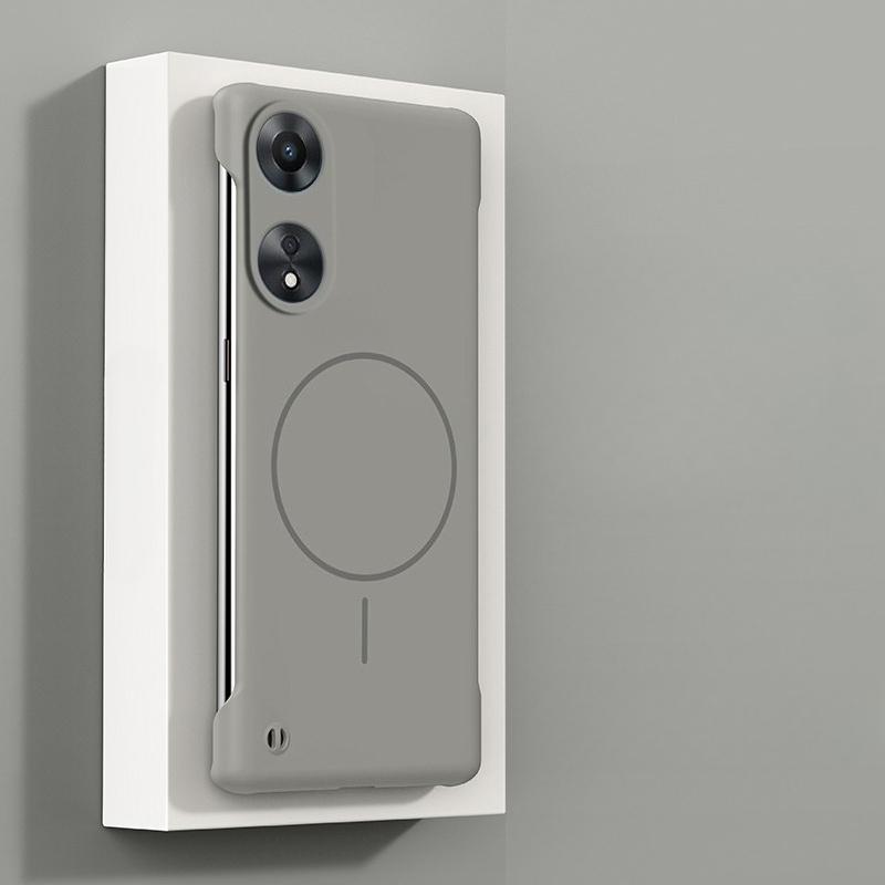 Ультратонкий безрамочный магнитный чехол для OPPO A1 A98 A58 4G A55 A54 A18 A38 A17 A17K Magsafe Жесткий ПК Матовый чехол-накладка Funda