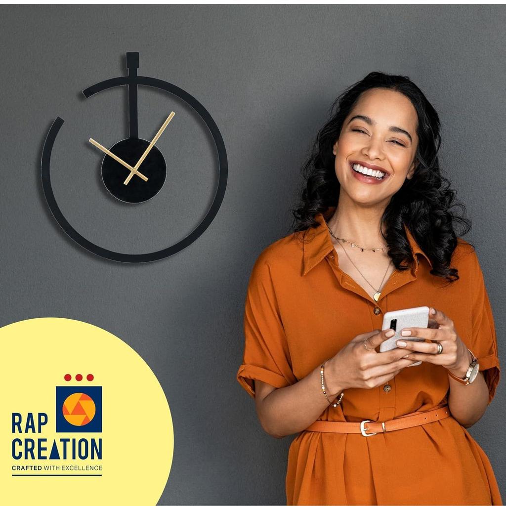 Металлические настенные часы для дома, офиса, гостиной, спальни, детской комнаты и кухни. Большой размер. Стильный. Новейший домашний декор. | (Включенная батарея)