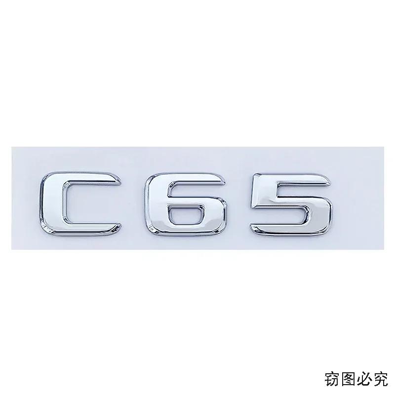ABS Car Side Sticker Rear Trunk Badge Letters Decal Decoration for Mercedes Benz C43 C65 C63 G65 Exterior Accessories QK1