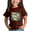Children's Fashion Daily Printed Round Neck Short Sleeved Casual T-shirt Top