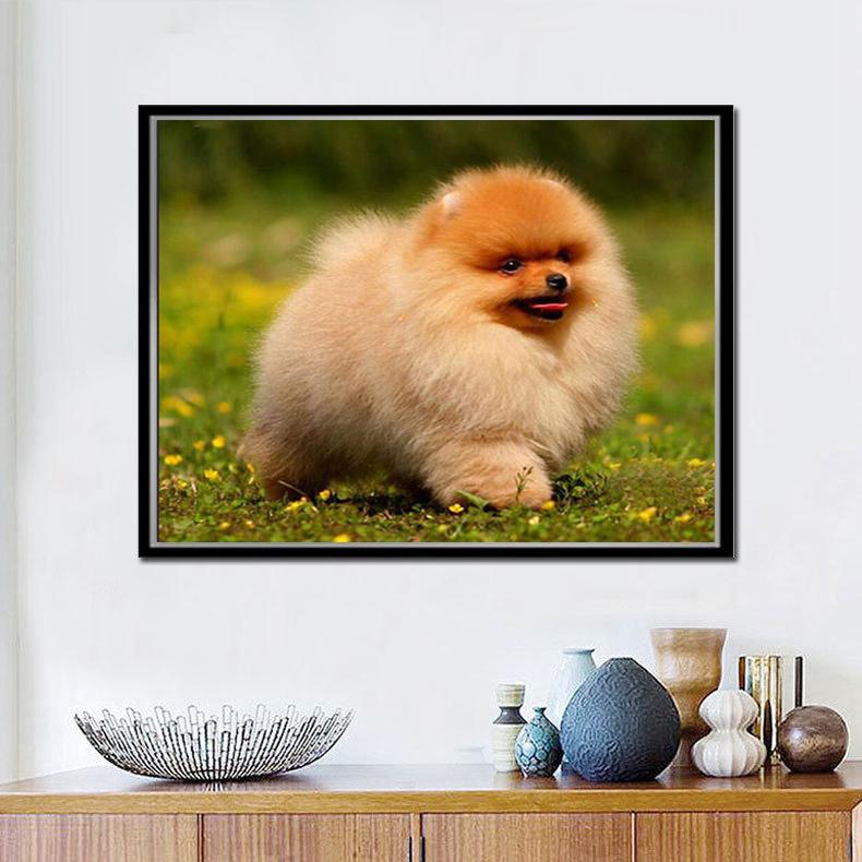 Diy алмазная живопись вышивка крестиком собака Поморское рукоделие 5d полная круглая мозаика алмазная вышивка