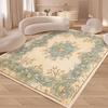 Vintage Rustic Carpet Shabby Rose Rugs Luxury Soft Elegant Traditional Rugs Floral Floor Carpet Home Living Room Bedroom Mats