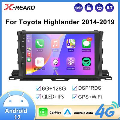 10'' Android беспроводной Carplay авто GPS навигация автомобильный стерео радио плеер BT WIFI для Toyota Highlander 2014-2018