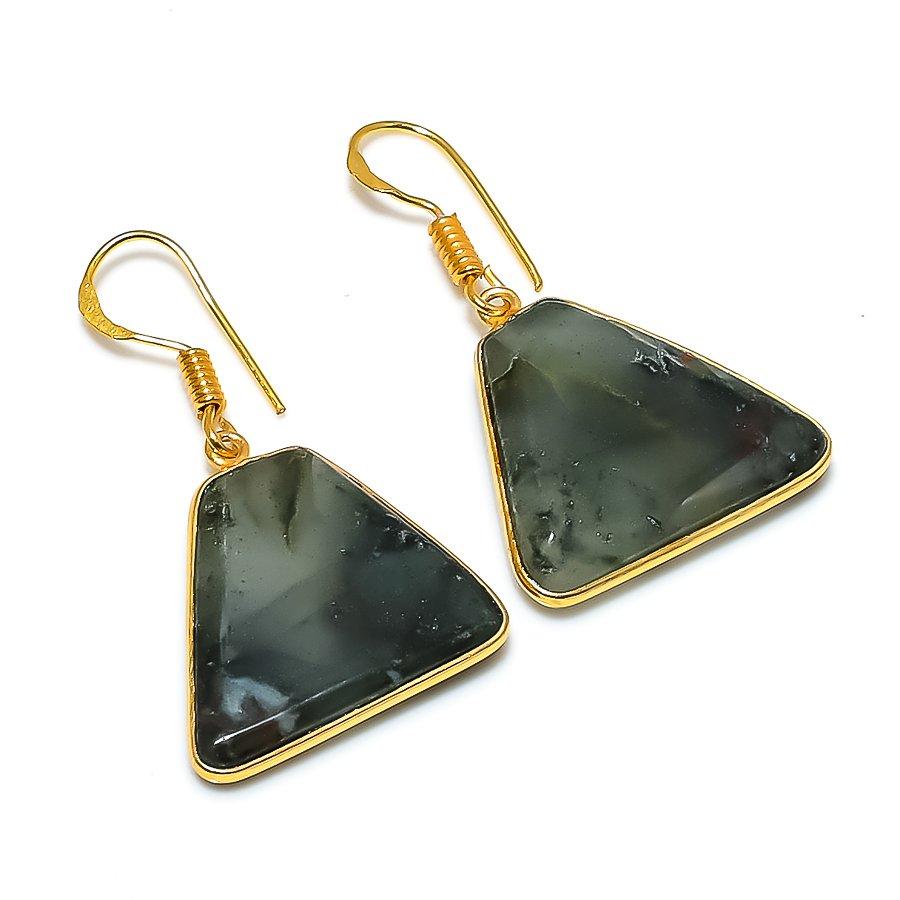 Boulder Opal Gemstone 925 Solid Sterling Silver Jewelry Earring 1.54" GK-5758