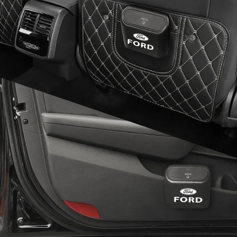 New 2026 Car Sticker Car Trash Can Interior Accessories Storage Box Rubbish Garbage Can For Ford Mustang Niniature Votiture Boss