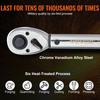 Torque Wrench, 1/2-inch Drive Click Torque Wrench 10-150ft.lb/14-204n.m, Dual-Direction Adjustable Torque Wrench Set, Mechanical Dual Range Scales