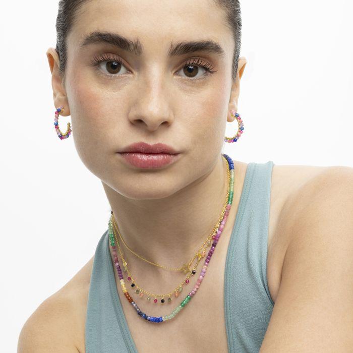 Collier en argent 925 avec finition en or 18k - Bandoead