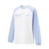 Li Ning Fitness Series Logo Letter Print Raglan Удобная дышащая толстовка Женская толстовка Off-White Gray Blue ATLU024-2