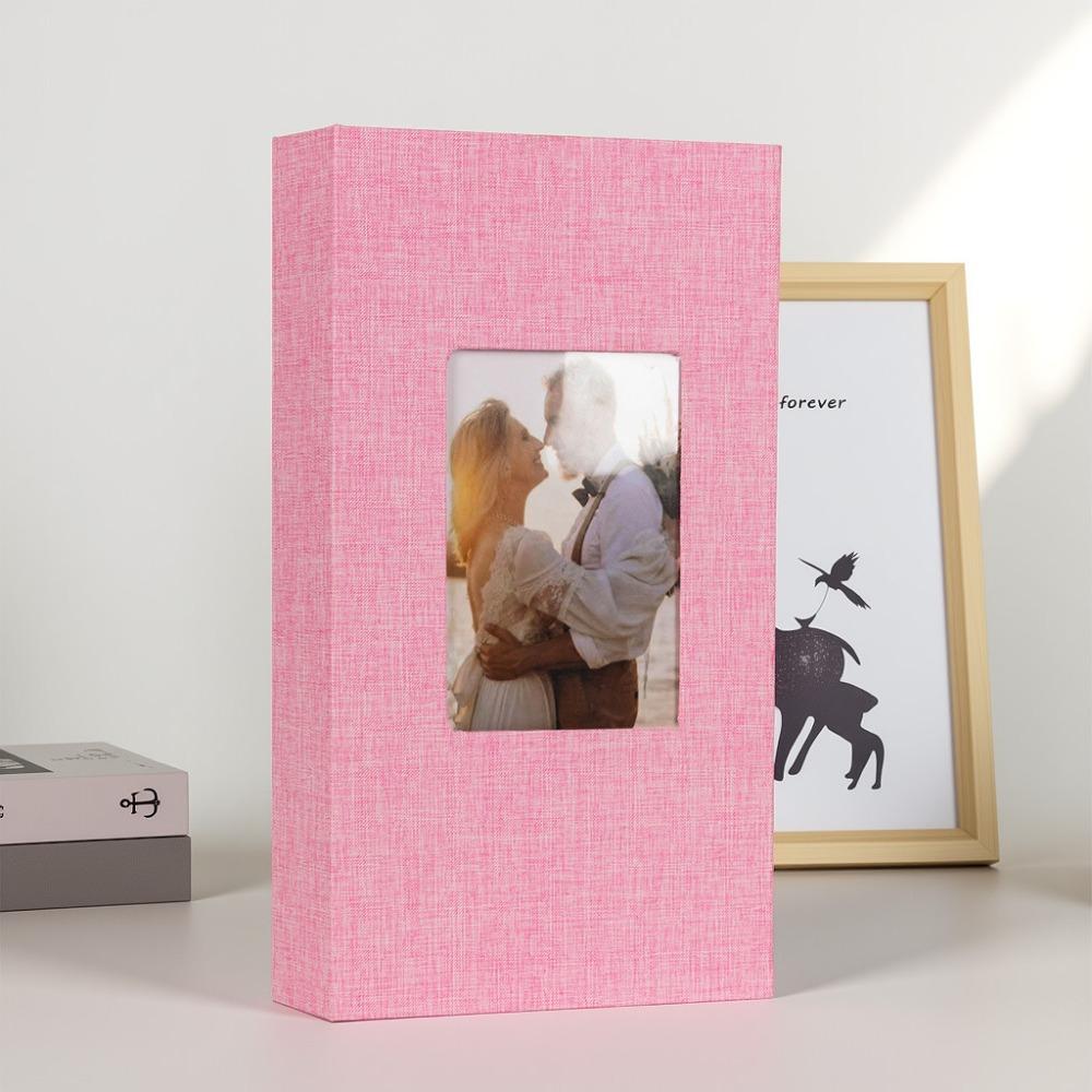 300 Pockets Photo Storage Book Slip-in Family Album Creative 4R6 Linen Photo Album Graduation