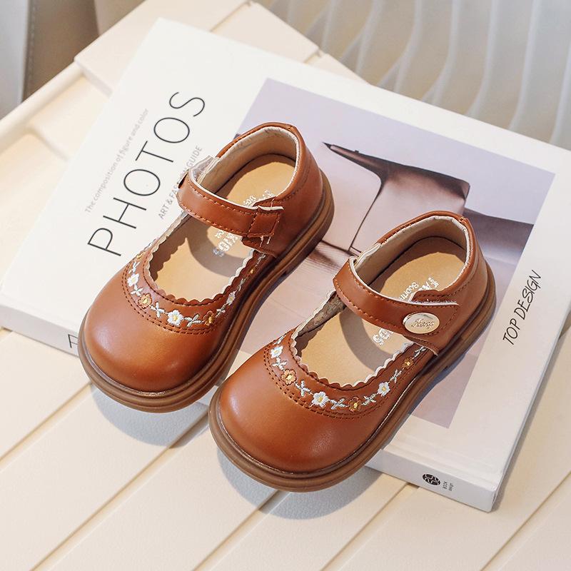 Zapatos Niña Girl Shoes Autumn New Soft Sole Kid Leather Shoe Anti Slip Princess Shoe Fashion Single Shoes Child Shoes Mary Jane