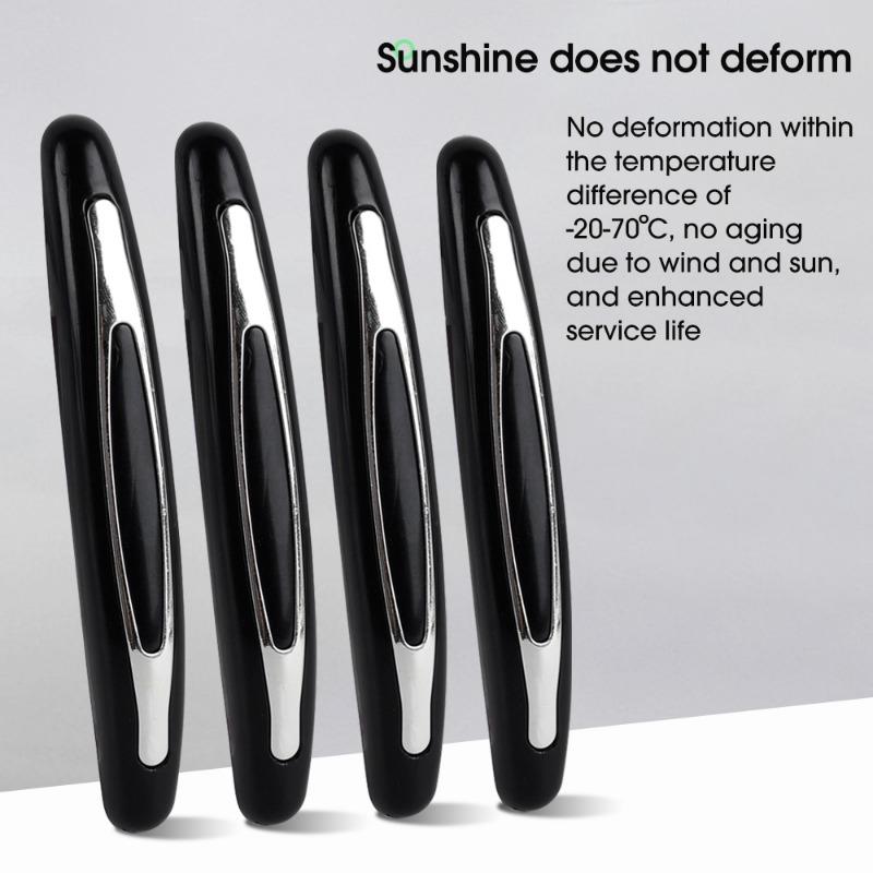 4 шт., противоударные полосы для дверей автомобиля, универсальные автоматические защитные полосы для кромок кузова, антицарапины, самоклеящиеся наклейки для автомобиля из АБС-пластика