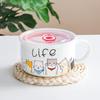 Cartoon Ceramic Instant Noodle Bowl Sealed Leakproof Soup Bowls for Student Office Meal Prep Food Containers Kitchen Tableware