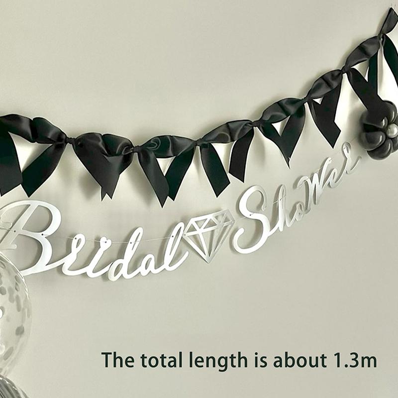 Bowknot Ribbon Garland Flags Princess Girls Room Wall Hanging Banner For Kids Birthday Baby Shower Wedding Party Decoration