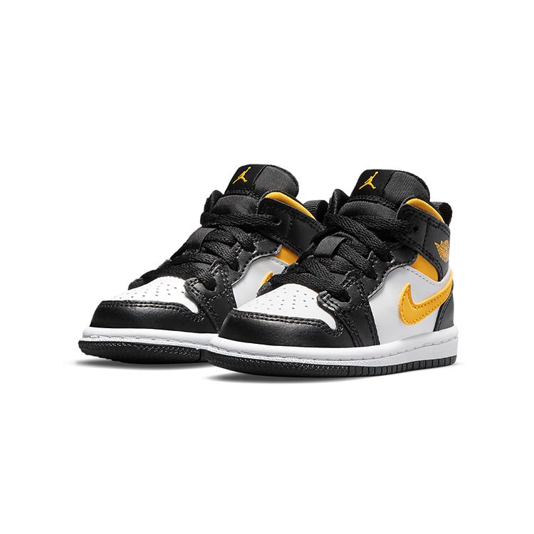 Кроссовки Air Jordan 1 Mid TD Black University Gold Baby White Pollen 640735-177