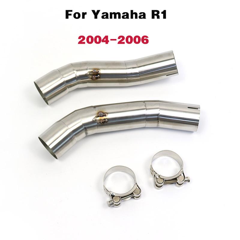 R1 Motorcycle Exhaust Muffle Link Middle Pipe For Yamaha YZF-R1 R1 2004-2006 2007 2008 2009 2010 2011 2012 2013 2014 YA015