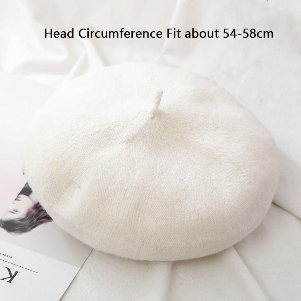 French Beanie Winter Warm Autumn Beret Hat Wool Beret Cap Flat Cap Hat Felt Berets