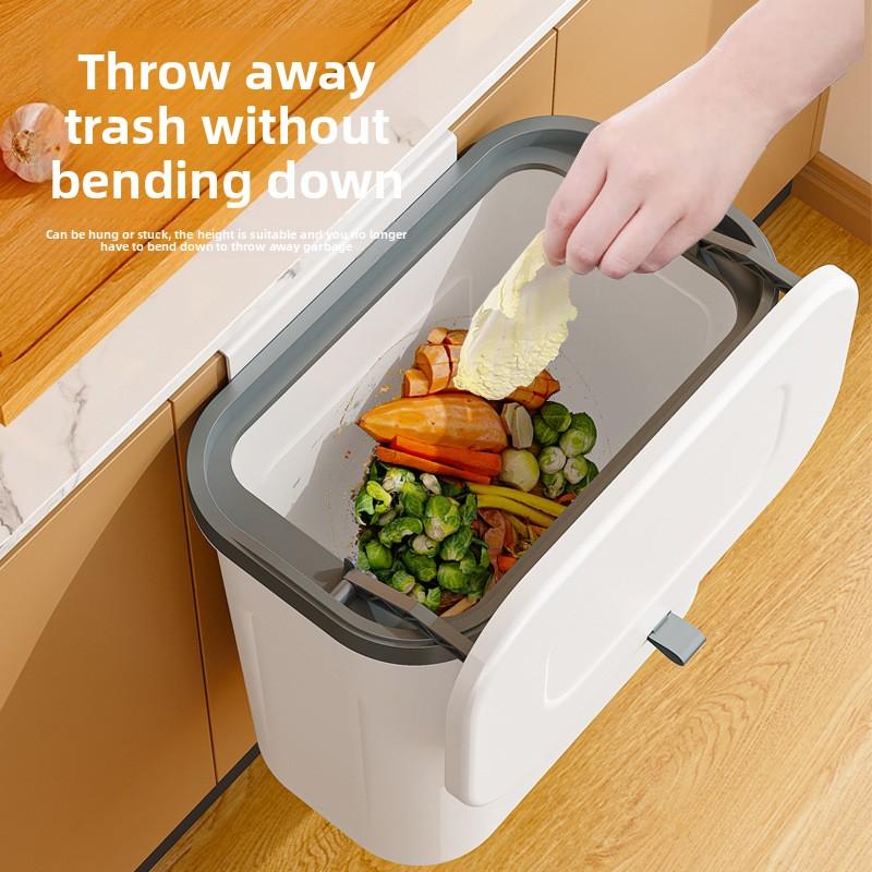 Настенный мусорный бак для домашних туалетов и кухонь. Подвесная модель. Легко очистить. Модель туалетной комнаты. Мусорное ведро с крышкой.