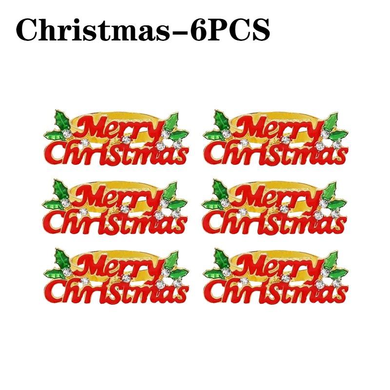 Рождественский декор стола в ресторане Прочные металлические праздничные аксессуары с дизайном Merry Christmas для домашнего рождественского украшения