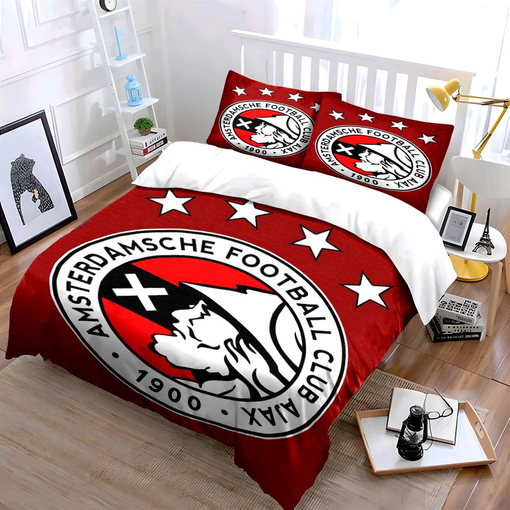 "Ajax Football Club Logo Design" Print Bedding Set Duvet Cover Pillowcases (1* Duvet Cover 2* Pillowcases Do Not Include Comforter)