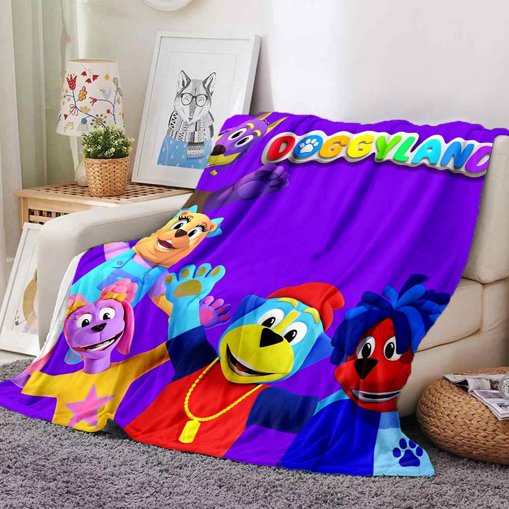 Doggyland Theme Printed Blanket - Perfect for Couch, Bed, Travel & Outdoor Use | Machine Washable, Cozy & Durable.