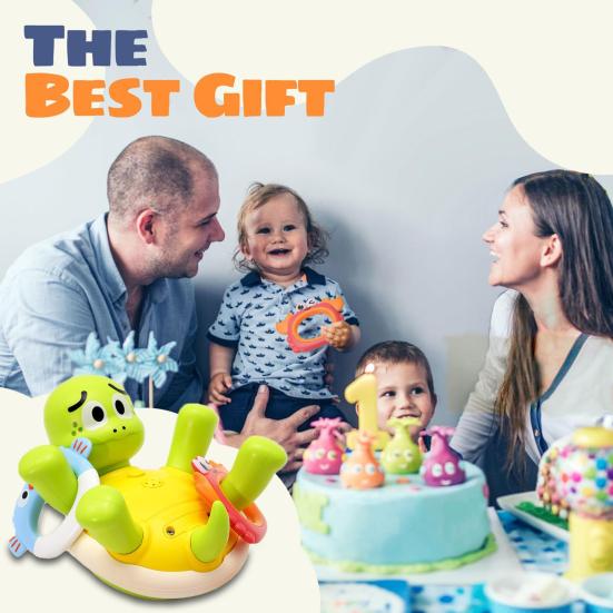 Детская игрушка для ванны с 5 кольцами Черепашка, брызгающая водой, обучающая игрушка для игр с водой