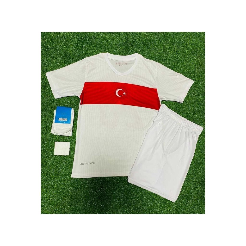 Комплект из 4 детских футболок Ferdi Kadolu для чемпионата Европы по футболу 2024 года в Турции (белый)