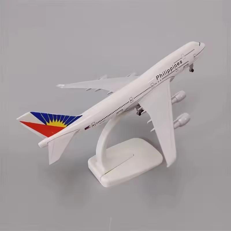 B747 Philippine Airlines 20СМ 1:400 Литая модель самолета с подставкой, шасси, сплав, украшение самолета, коллекция