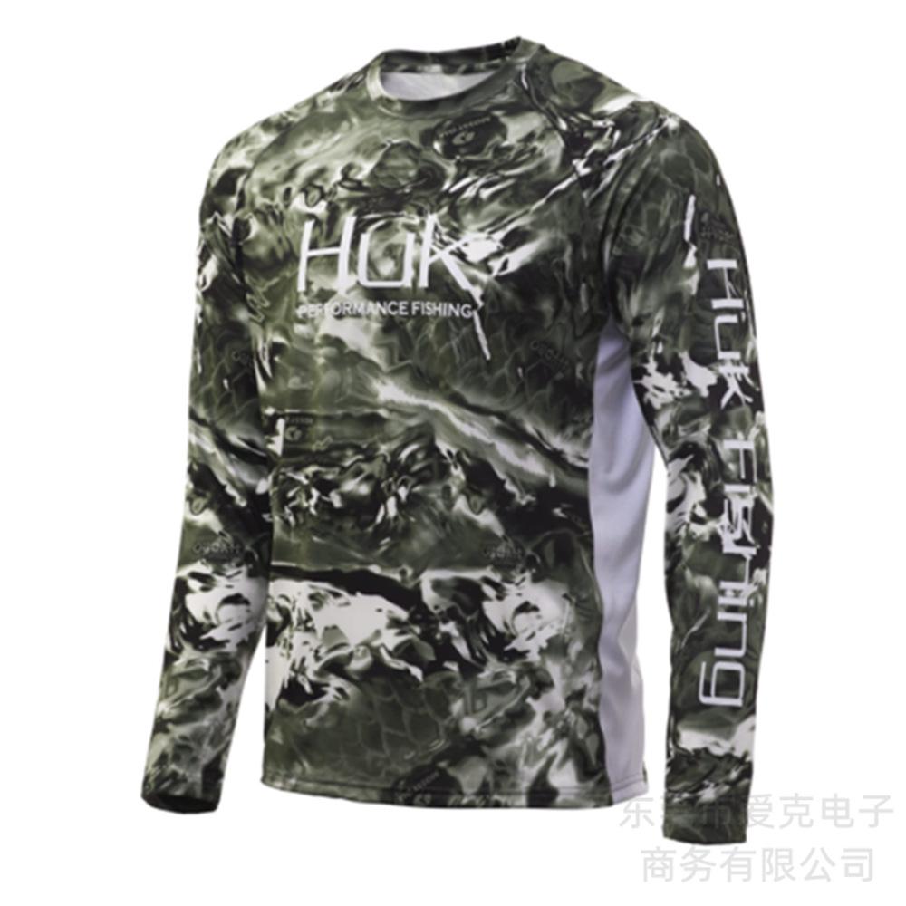 HUK fishing suit summer men's sunscreen outdoor sports fishing shirt quick-drying long-sleeved T-shirt lightweight breathable top