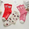 Женские розовые носки в форме сердца Осень и Зима Милые Модные Спортивные носки для девочек