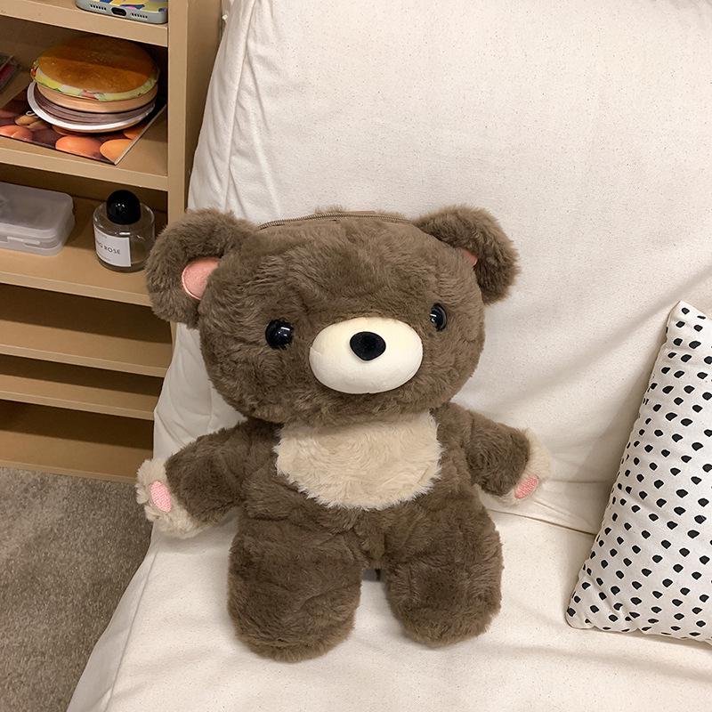 3D Мультяшный Плюшевый Рюкзак Мишка Тедди для Девочек