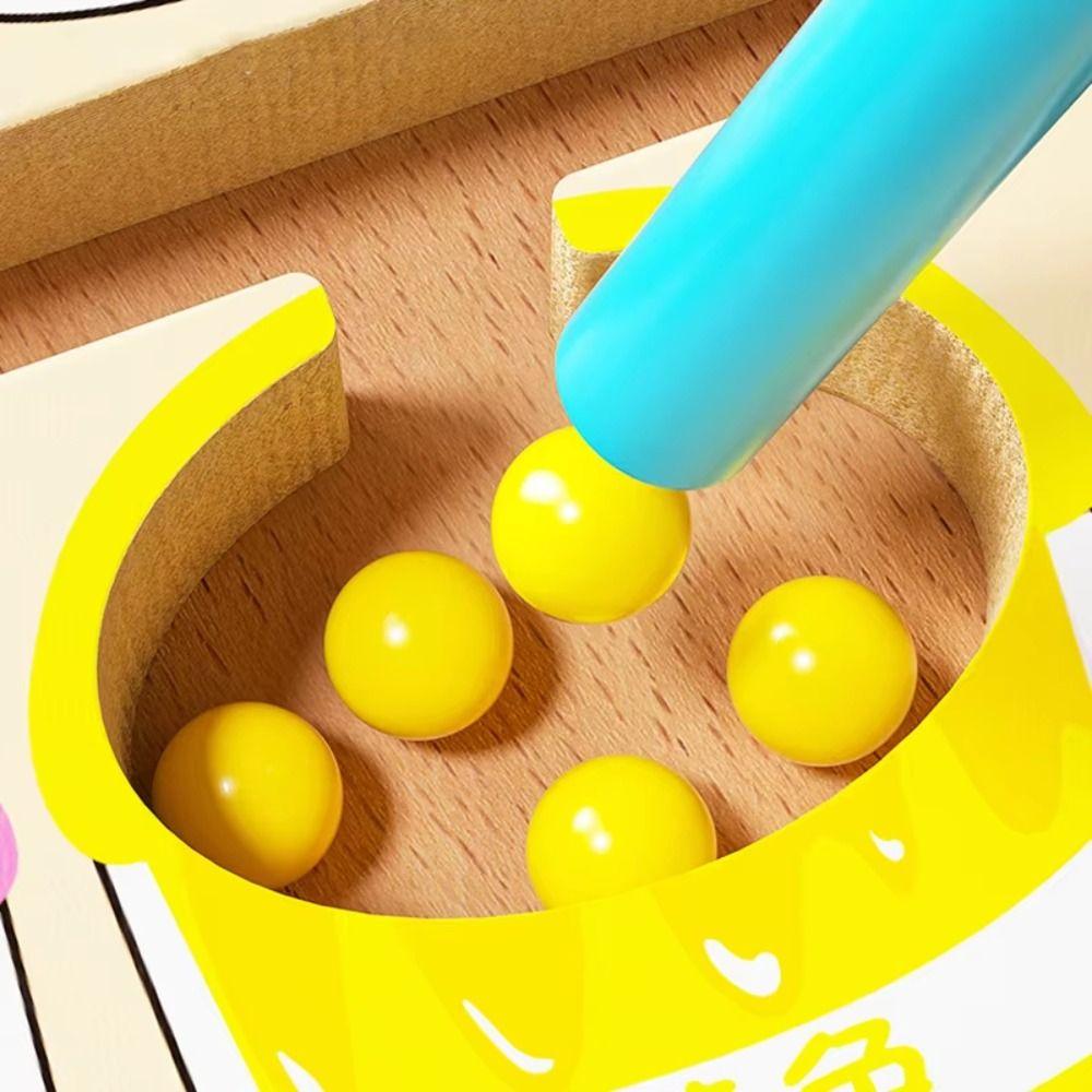 Bead Maze Color Sorting Game Wooden Magnetic Sorting Travel Board Family Parent Child