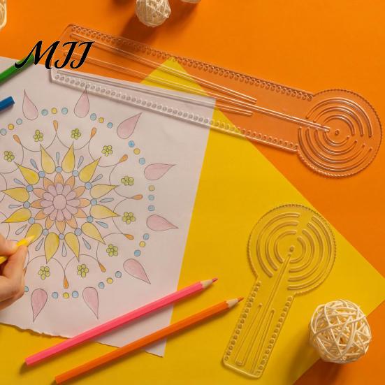 Инструмент для рисования в технике Dot Art, Линейка для мандал с отверстиями, Круговерт, Компас, Прозрачный акриловый шаблон, Транспортир, Прямая точка, Для геометрического узора