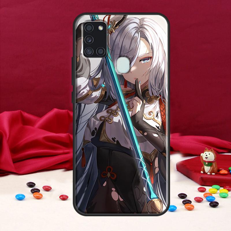 Чехол Genshin Impact Shenhe для Samsung Galaxy A34 A54 A14 A71 A51 A31 A11 A12 A22 A32 A52 A72 A50 A13 A53