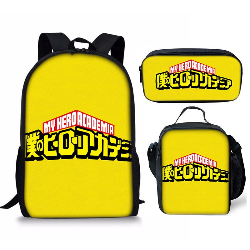 My Hero Academia Student Pack With Polyester Lining And Anime Cartoon Design For Teens