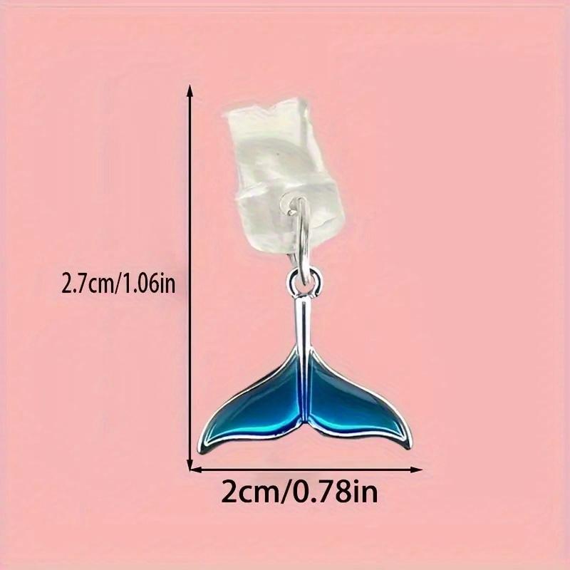 1 шт. Синяя заглушка для защиты от пыли для мобильного телефона «Рыбий хвост», Подходит для разъемов iPhone/Type-C для Android