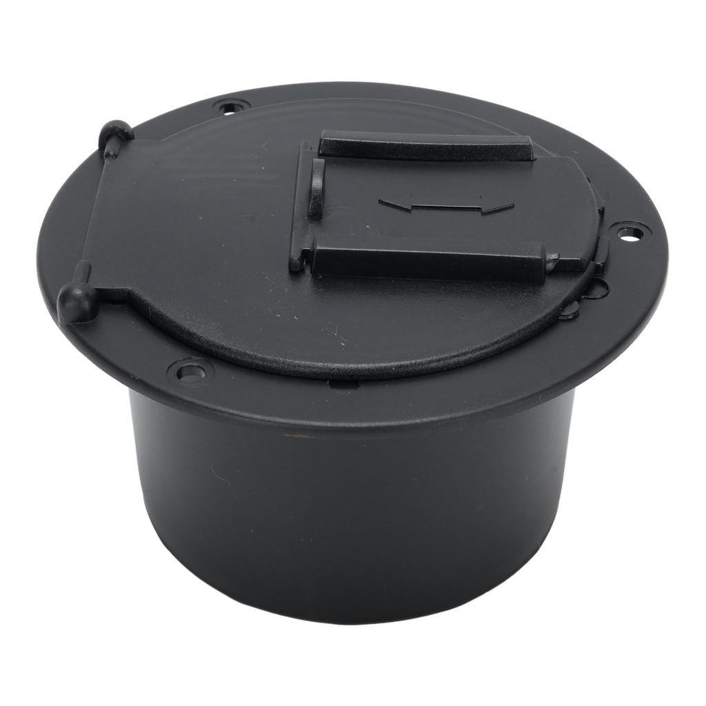 Крышка лючка шнура питания RV Защитная Погодоустойчивая Легкая установка для Путешествий Палатки Прицепа Автодома Гараж Черный