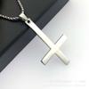 Titanium Steel Accessories, Retro Classic Simple Stainless Steel Upside Down Cross Pendant Necklace