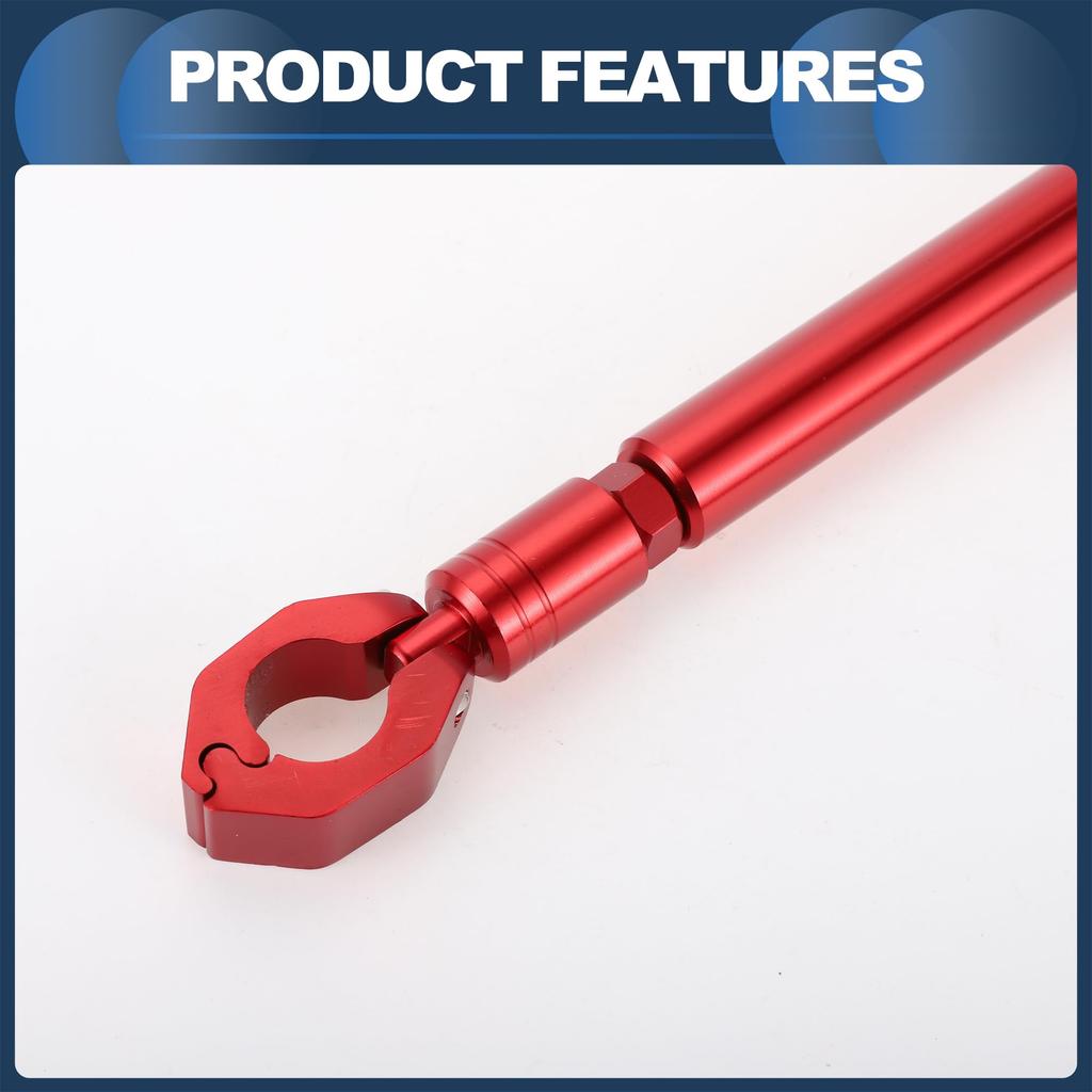 INFINAUTO Усилитель руля, Мотоциклетная перекладина, 31 см Удлинитель руля мотоцикла с ключом, Красный, 1 комплект
