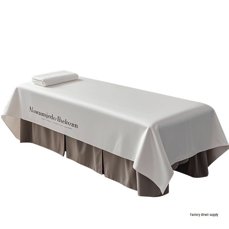 Extra Large White Beauty Salon Bed Sheet with Hole for Massage Tables