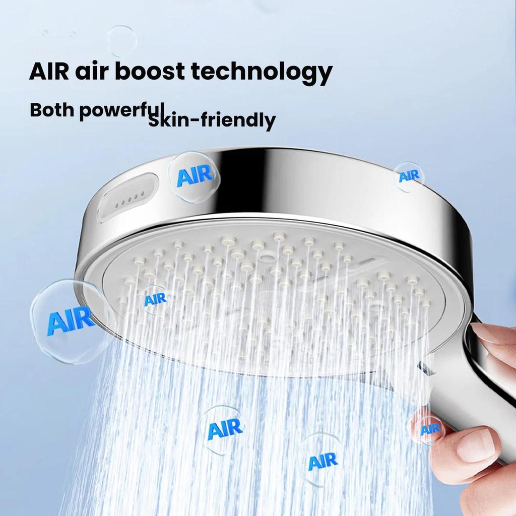 SUPOR Handheld Shower Head with Large Panel and Spray Gun, 1.5m Shower Hose, 3-Piece Shower Set