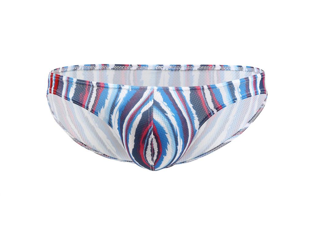 Мужские трусы-слипы из сетки с мультяшным принтом с низкой посадкой - Летний молодежный стиль E-073